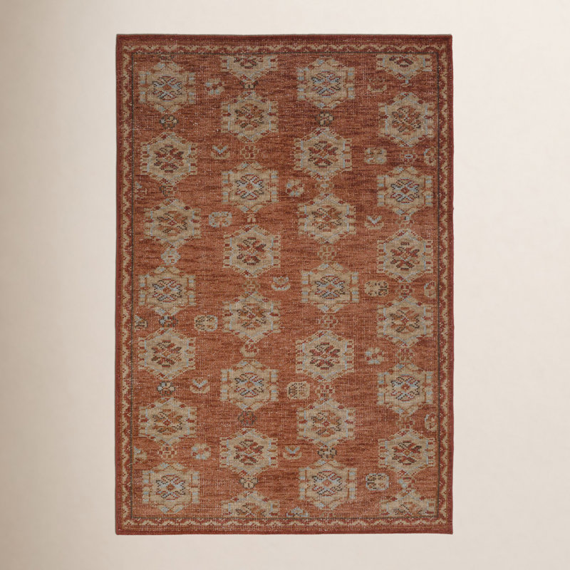 Tapis intérieur en laine noué à la main Maeve Evelyn, Rectangulaire 2 pi x 3 pi
