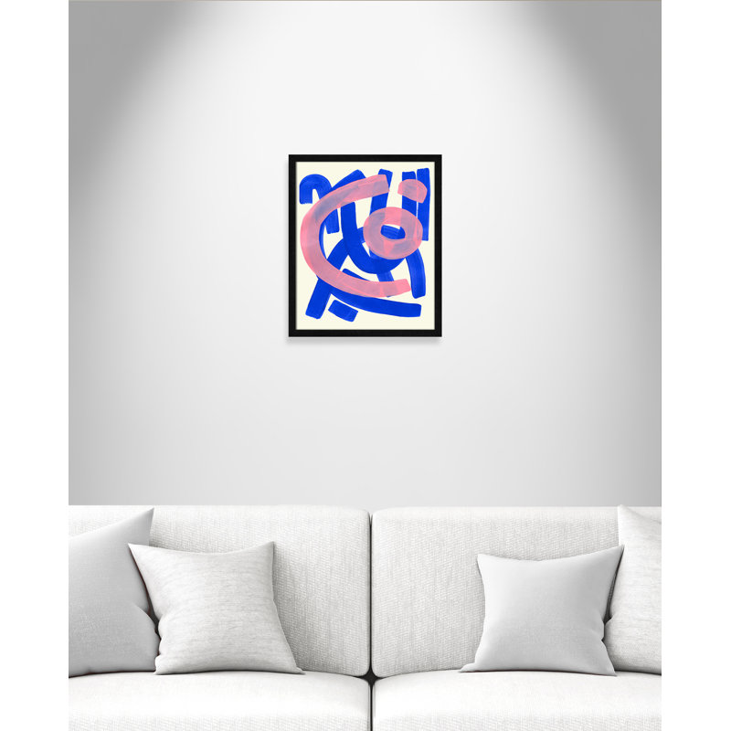 Impression Funky Beat par Haniff, L 16 po x H 19 po, Black Woodgrain, Framed Print