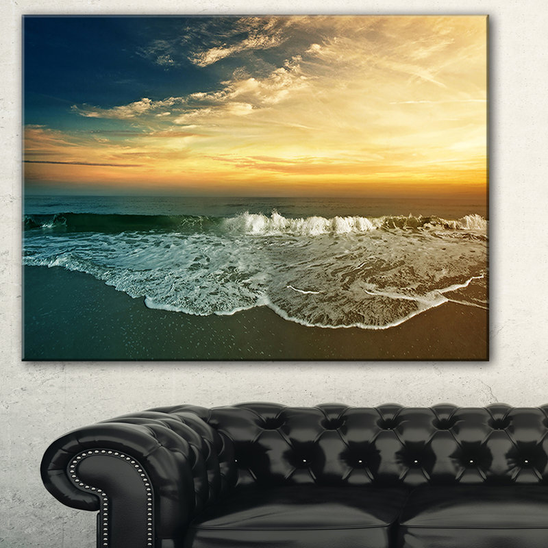 « beach panorama », reproduction d’impression sur toile, H 30 po x l 40 po x P 1 po