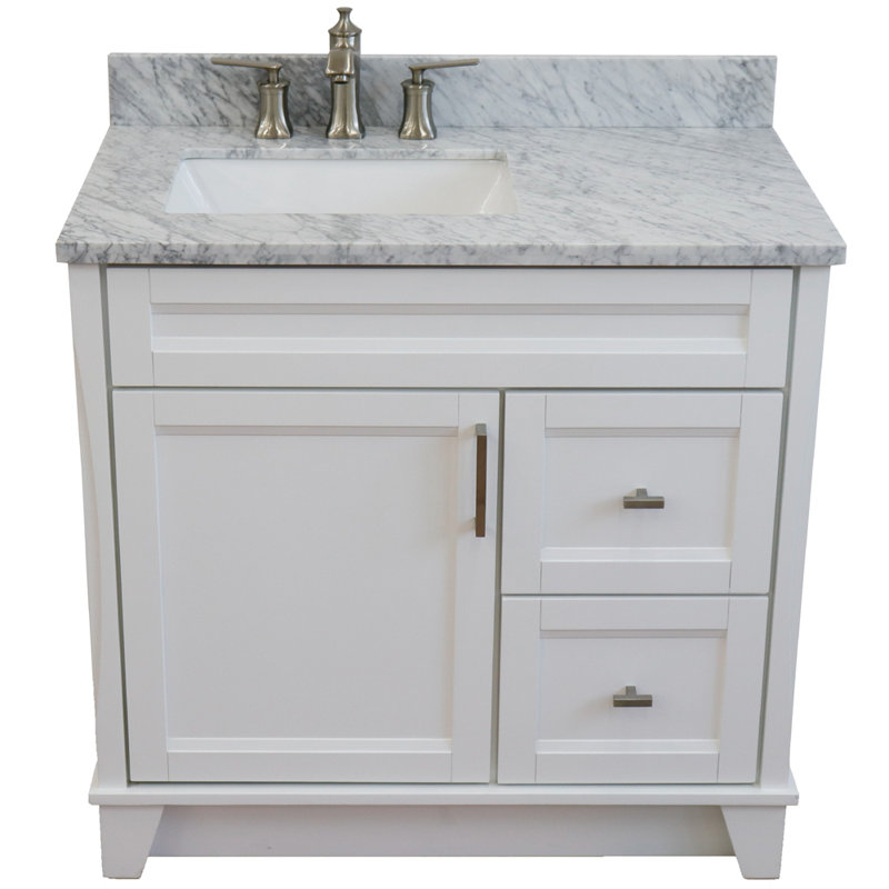 Ensemble de meuble-lavabo simple 37 po Phina, Blanc