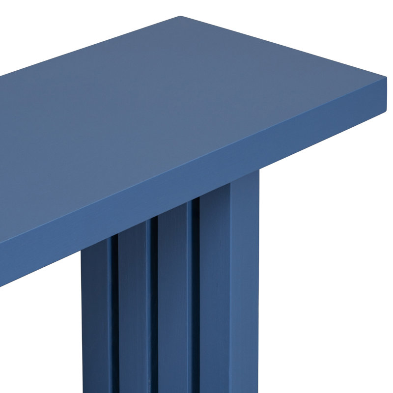 Console en placage de chêne de conception unique avec des formes latérales distinctives, Marine