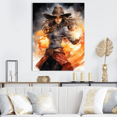 Xaedyn Cowgirl Golden Lasso II sur toile