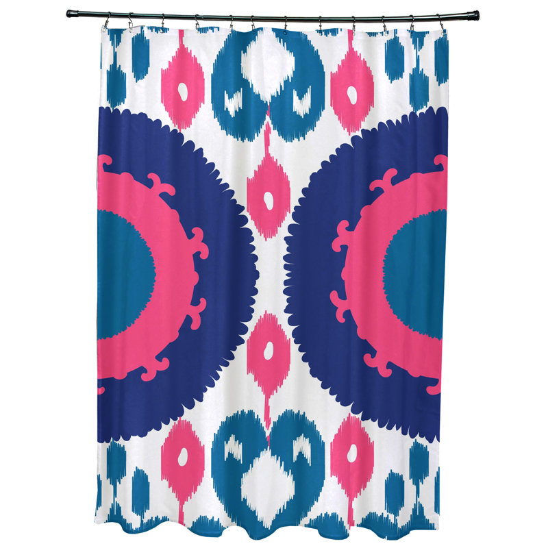 Rideau de douche Boho, bleu