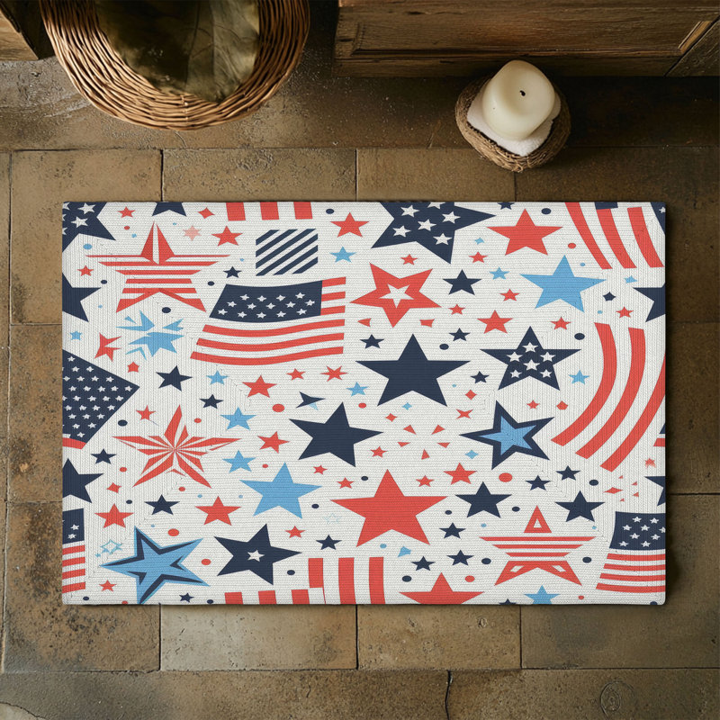 Tapis tressé National Stars & Lines, Rectangulaire 3 pi x 5 pi
