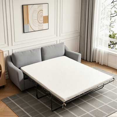 Canapé-lit de 82 po avec matelas en mousse à mémoire de forme et canapé-lit rembourré convertible grand format