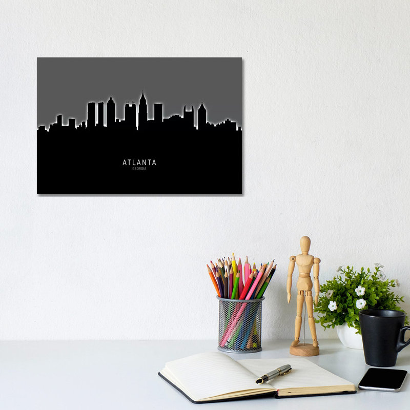 Atlanta Georgia Skyline by Michael Tompsett - Wrapped Canvas Print, 20.32 cm H x 30.48 cm W