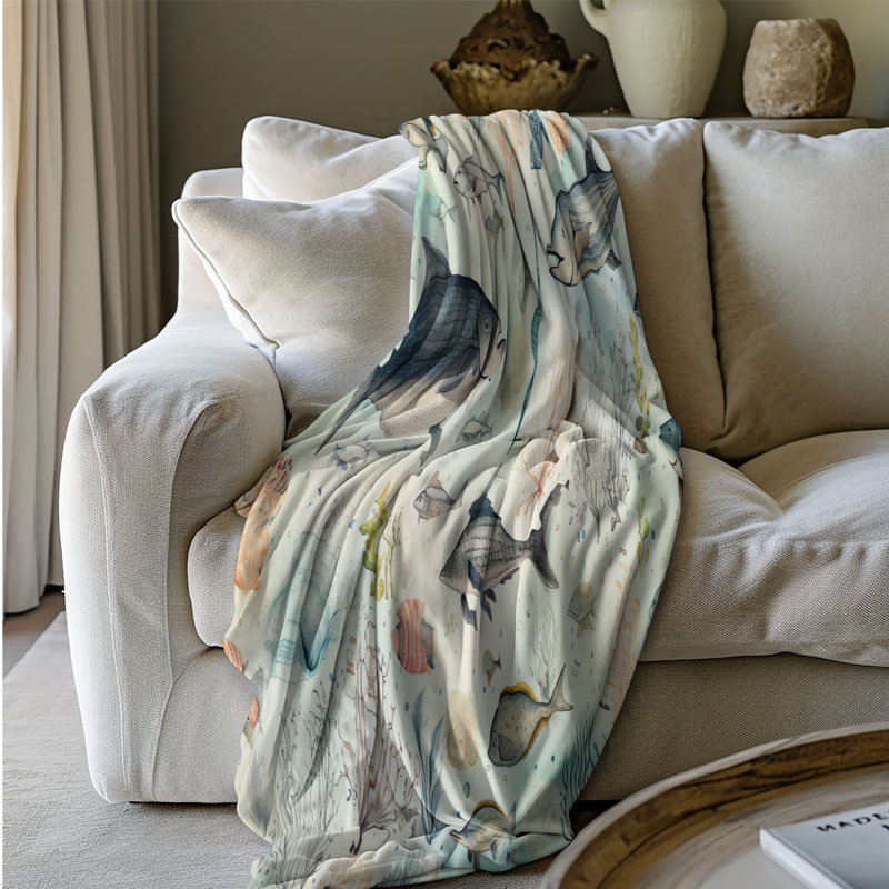  Couverture Whispering Seafoam Dreams, Grand lit