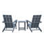 Ensemble de 2 chaises d'extérieur Adirondack et ensemble de table, chaise d'extérieur en PEHD Allweather