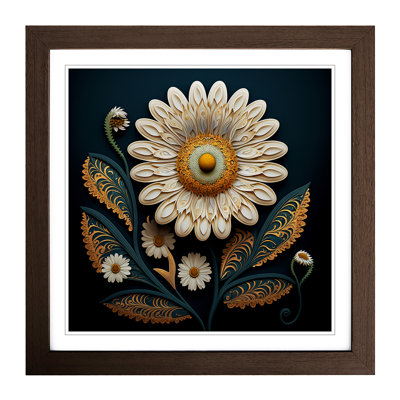 Daisy Paisley Art - Framed Print