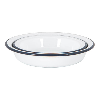 Argon Tableware Round Steel 2 Piece Baker Bakeware Set