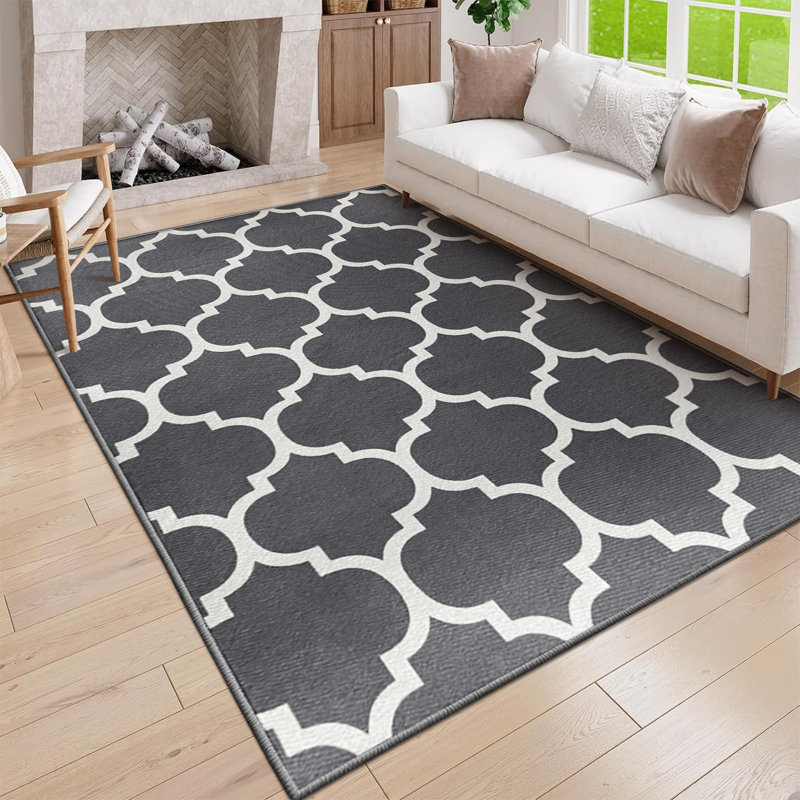 Oriental Machine Tufted Shag Area Rug, Rectangle 200 x 290 cm