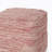Cotton Square Pouf, Red And White