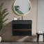 Meuble-lavabo mural flottant avec lavabo en quartz