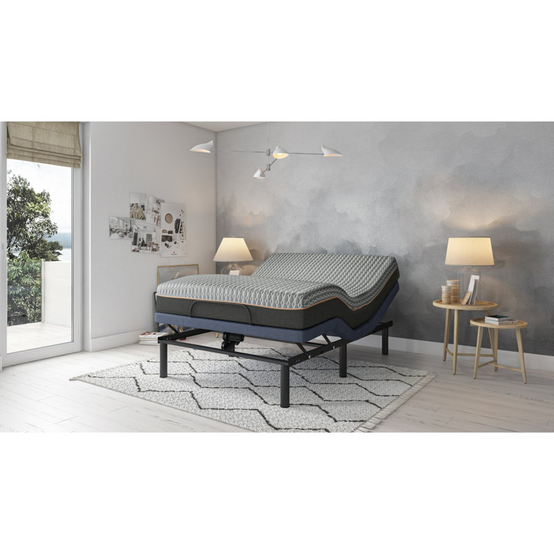 Base de lit Bt2000 avec pieds réglables - capacité de poids de 850 lb, pieds de 8 po, sans sommier