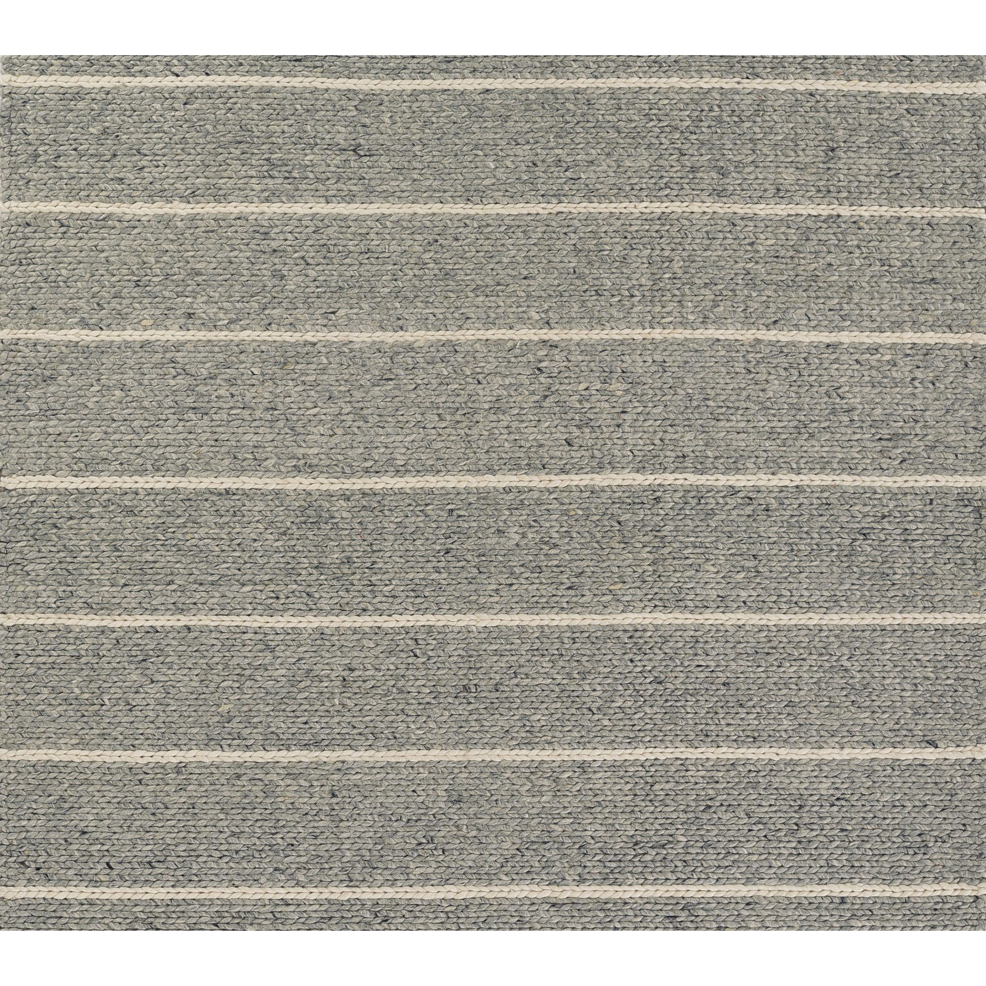Lemington Handmade Gray/White Rug, 2'6" W x 8" L