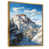 Toile avec cadre flottant or