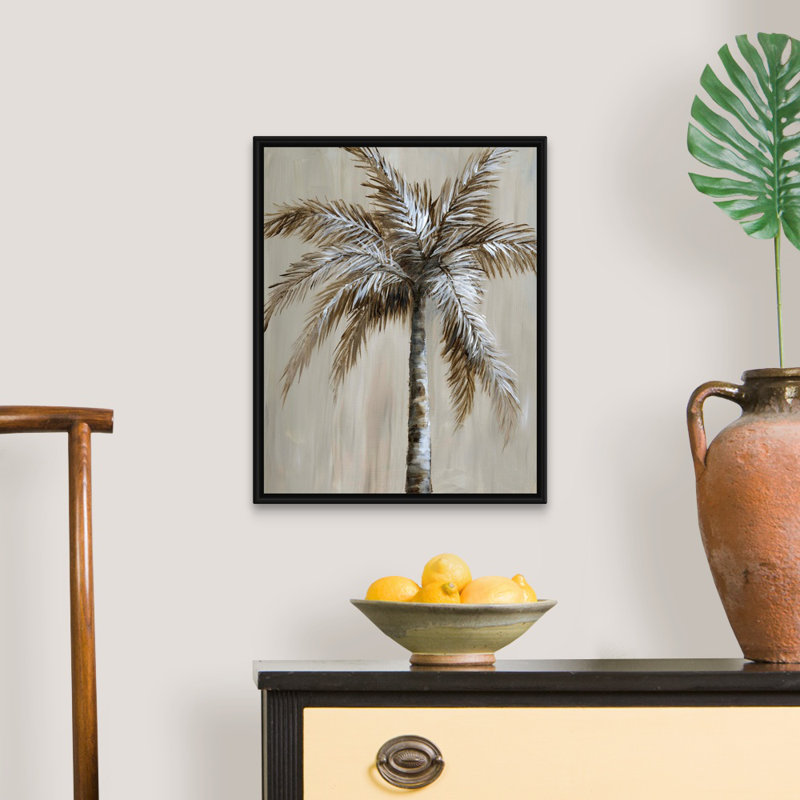 «Palm Magic II», art mural sur toile, Toile avec cadre noir, H 20 po x l 16 po x P 1,75 po