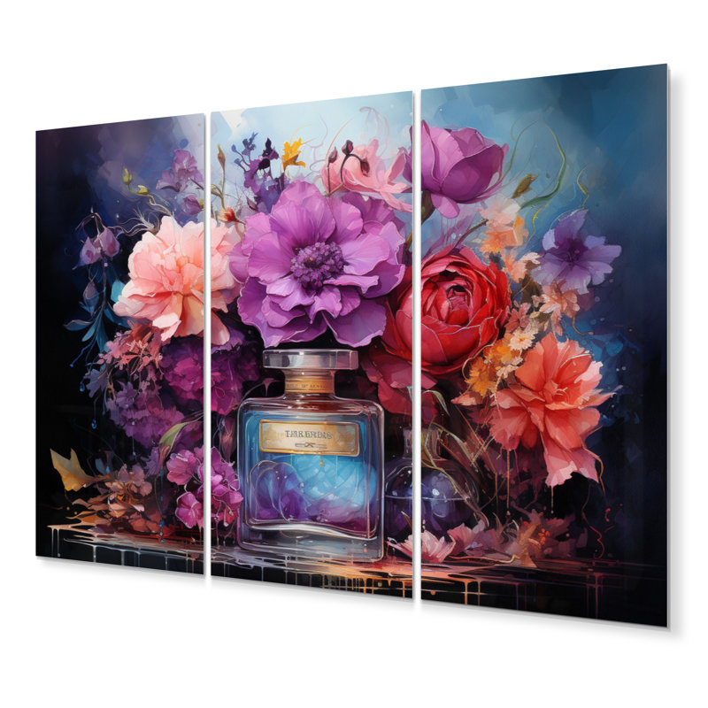 Ensemble de 3 décorations florales parfumées Elegance IV