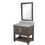 Meuble-lavabo simple de 30 po avec comptoir en quartz café et quincaillerie-111879124