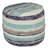 18" Blue 100% Cotton Ottoman