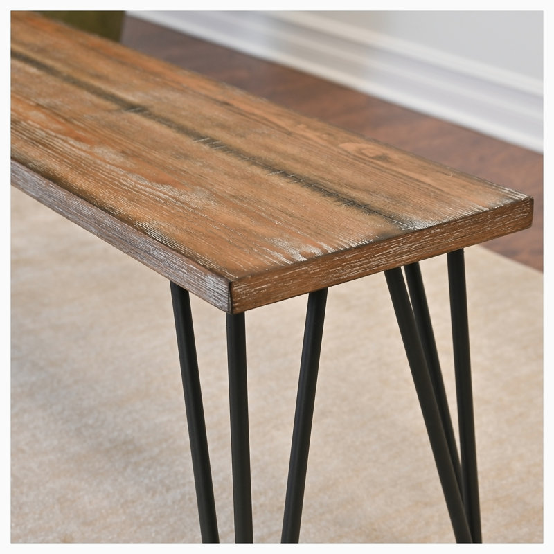 Dorann Medium Density Fiberboard (Mdf),Metal Bench