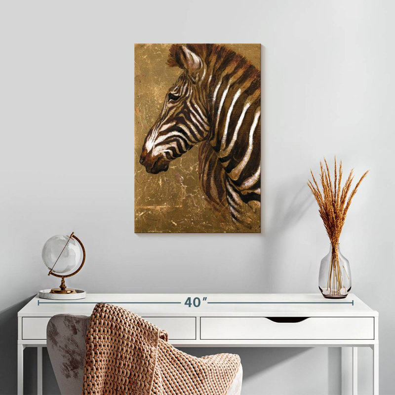 Brampt Gold Zebra I, 24" H x 16" W