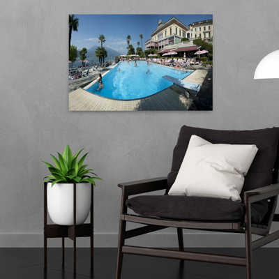 Swimming Pool At Grand Hotel Villa Serbelloni, Bellagio, Lake Como, Lombardy, Italy Contemporary Architecture Wall Art