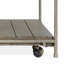 Table basse à structure métallique pour salon - Bois massif et placage de chêne, fini graphite vieilli élégant, étagère de rangement, 127 cm (l) x 66 cm (p) x 46 cm (h) - Mobilité élégante