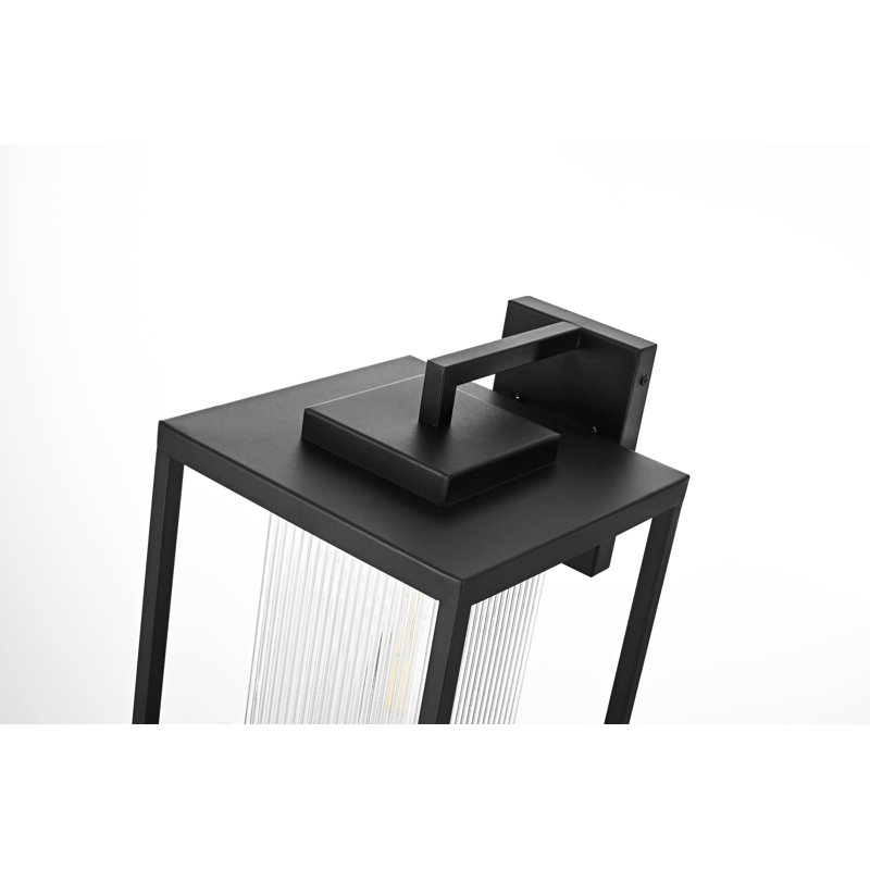 Ludlow Outdoor Wall sconce in Black, 19" H x 10" W x 11.5" D