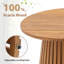 Ensemble de table ronde et de chaise d'extérieur en bois massif pour 6 personnes-78337528
