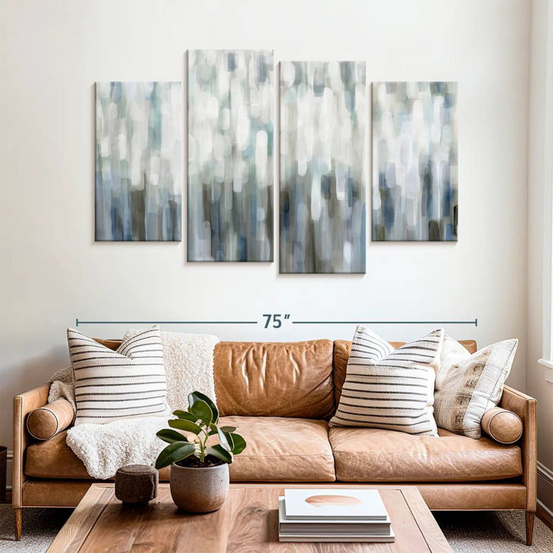 Avery Silver Rain, 42" H x 68" W