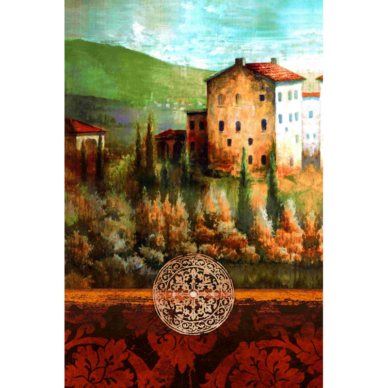 Maison toscane avec pierres précieuses, H 18 po x l 12 po