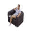Ensemble de canapé moderne, canapé modulaire 5 places rembourré en similicuir avec conception touffetée à la main pure, 5 coussins, combinaison multiple pour le salon