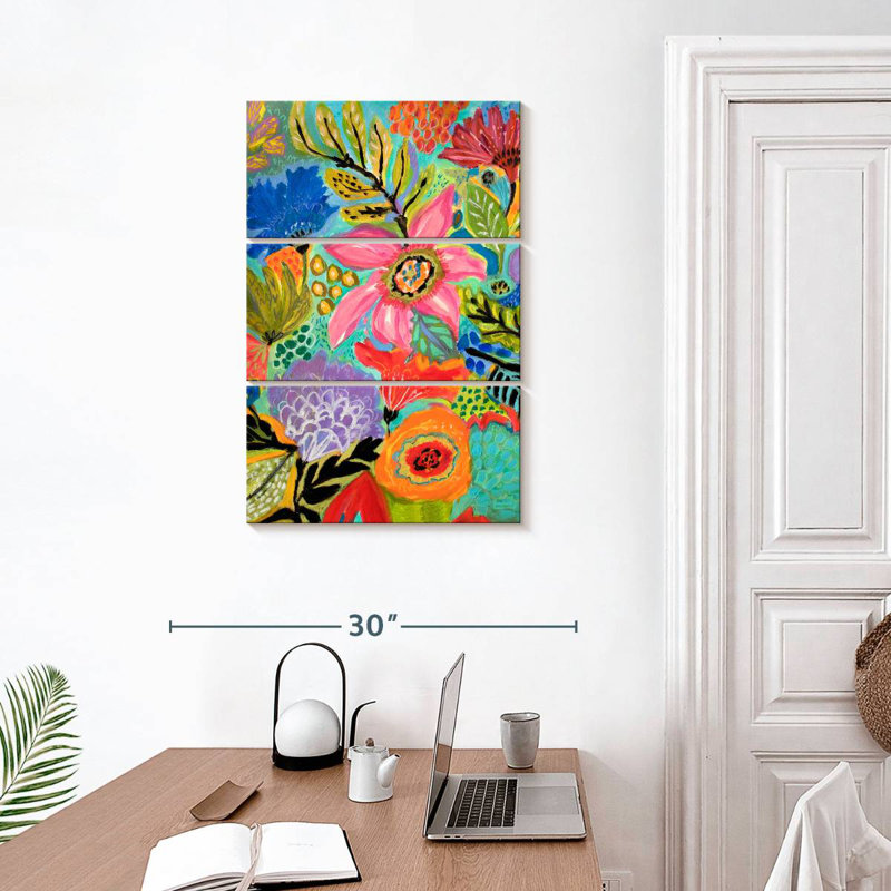 Harnek Secret Garden Floral II, H 32 po x l 20 po