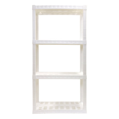 4-Tier Heavy Duty Storage Shelving Unit for Garage, Pantry & Utility Room, 30" W x 14" D x 57" H, White