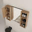Ensemble d'armoire-miroir de salle de bain avec rangement Rozelle l 39,4 po x H 27,56 po