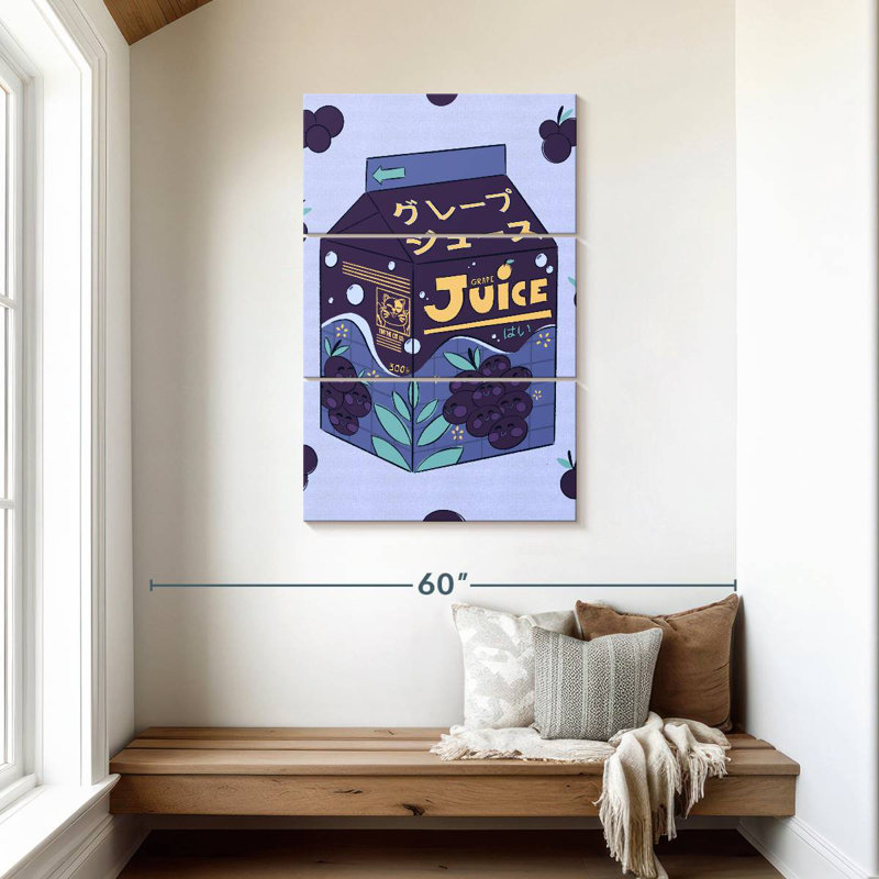 Yarlin Grape Juice Box, 45" H x 28" W