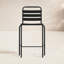 Tabouret de bar commercial à l'intérieur et à l'extérieur avec dossier à trois lattes en métal-1678353352