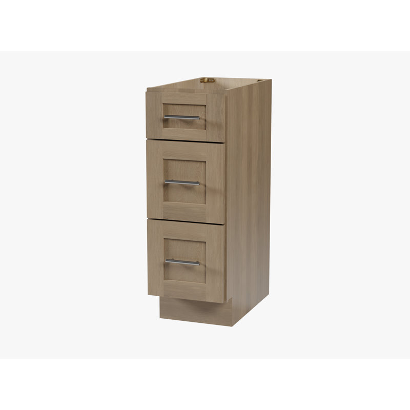 Base de meuble-lavabo 3 tiroirs Disar, Satin