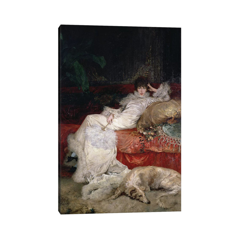 Sarah Bernhardt 1876 by Georges Clairin - Wrapped Canvas Print, 20.32 cm H x 30.48 cm W