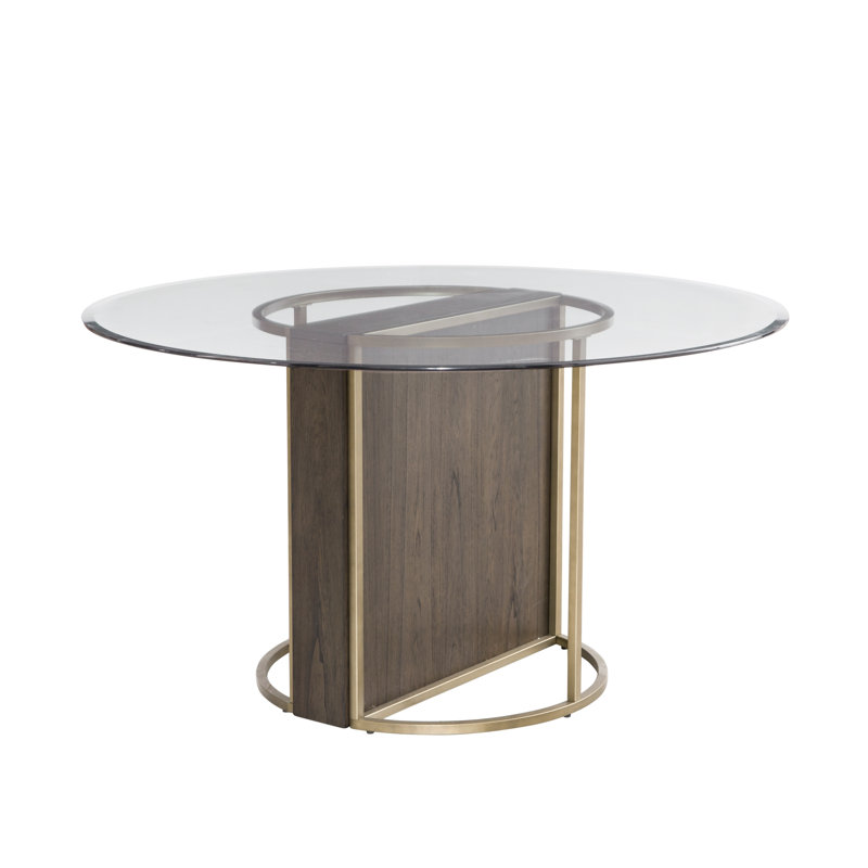 Table de salle à manger Maeve de 54 po avec dessus en verre