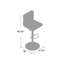 Tabouret de bar contemporain réglable en ajustable en vinyle matelassé avec base en chrome Ahlijah-29471284