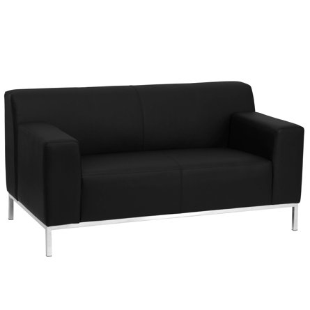 Hercules LeatherSoft Loveseat w/ Line Stitching & Integrated Stainless Steel Frame