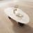 54" Coffee Table, Sintered Stone Table-top, 3 Stainless Steel legs, Free form-826793241