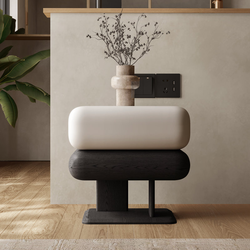 15.7'' W Nightstand Modern Side Table Bedroom with Drawer, Small End Bedside Table with Solid Wood Legs for Bedroom, Dorm and Living Room