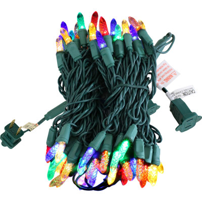70 LED 21' M6 Faceted Christmas String Lights - White