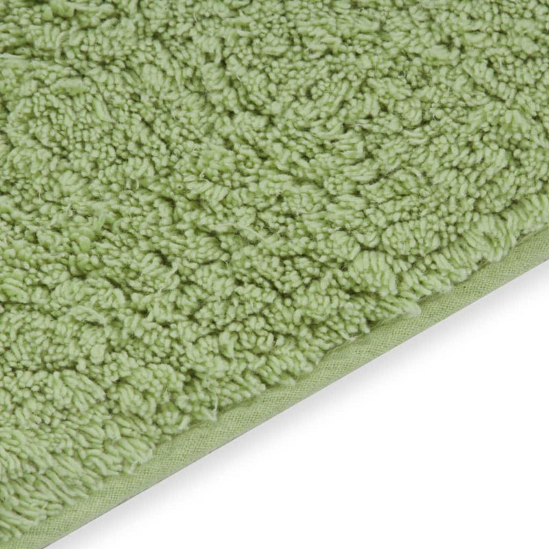 2 Piece Bath Mat Set, Green