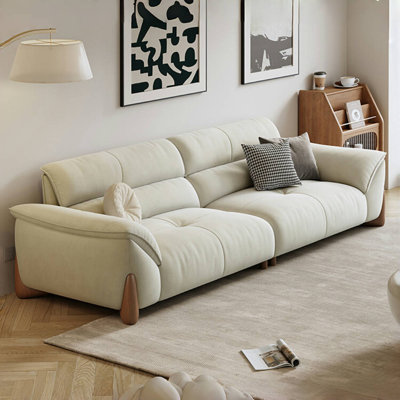 Modern Simple Cream Style Fabric Sofa
