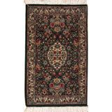 Tapis unique rouge / noir / gris 2 pi 1 po x 3 pi 3 po Kerman