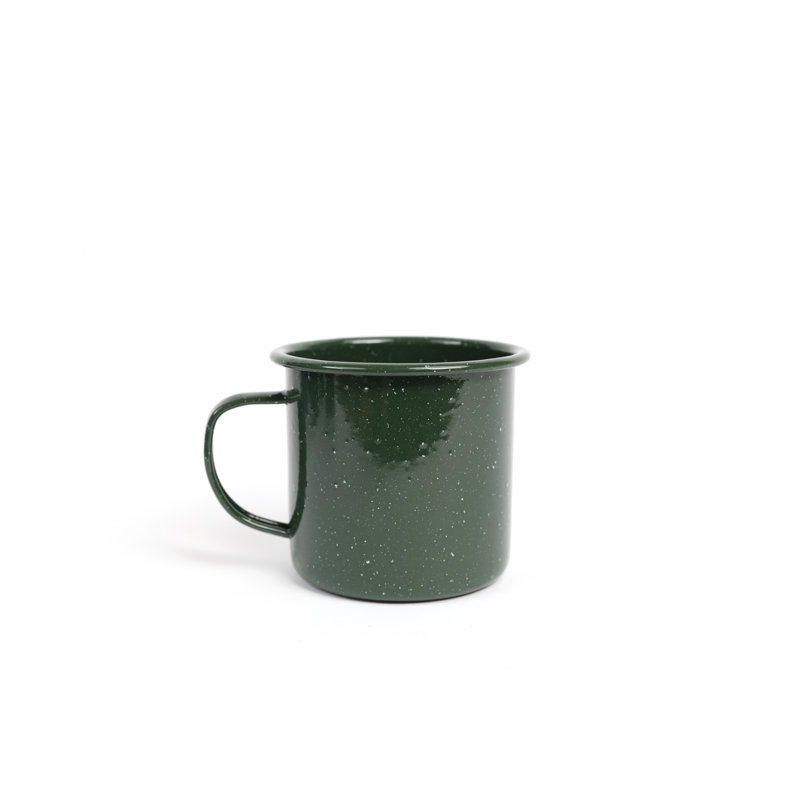Crow Canyon Enamelware Stinson 16 Oz Large Mug, Green